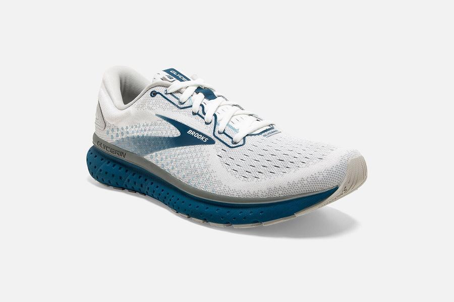 Παπούτσια Για Τρέξιμο Brooks Glycerin 18 Ανδρικα Ασπρα GR905378